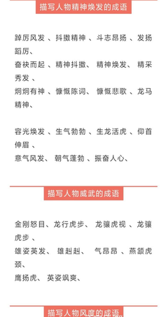 关于外貌描写的成语