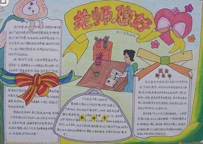 感恩老师手抄报图片
