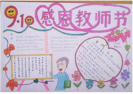 感恩老师手抄报图片