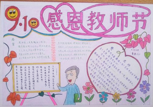 感恩老师手抄报图片