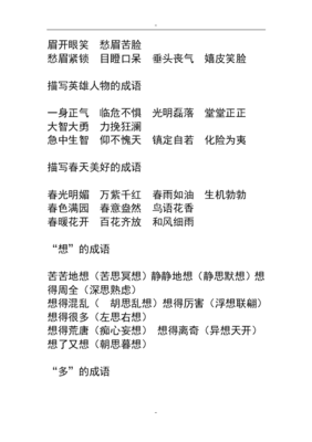 关于外貌描写的成语