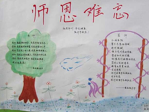 感恩老师手抄报图片
