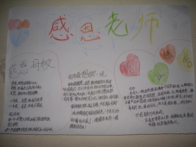 感恩老师手抄报图片