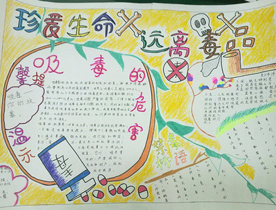 四年级下册禁毒手抄报