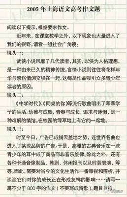 上海高考满分作文