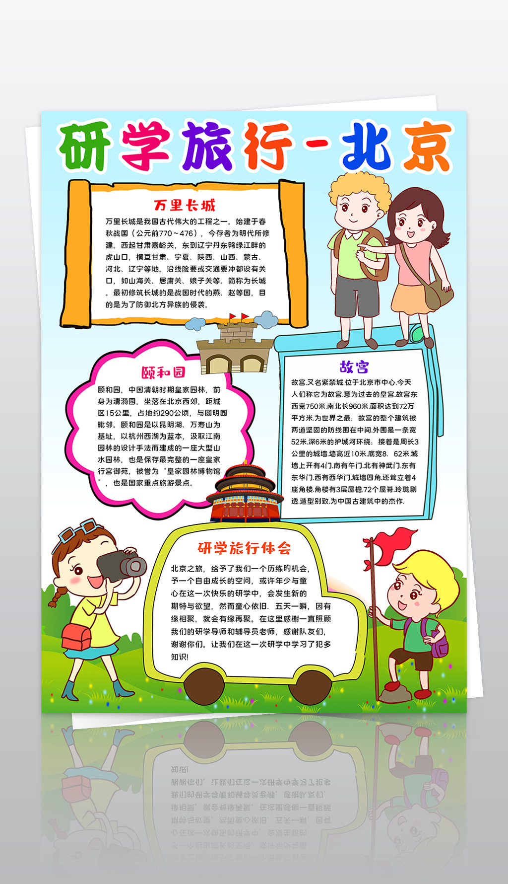 研学手抄报图片