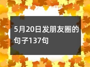 5月20日句子大全