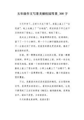 写雪景的作文300字