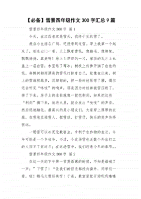 写雪景的作文300字
