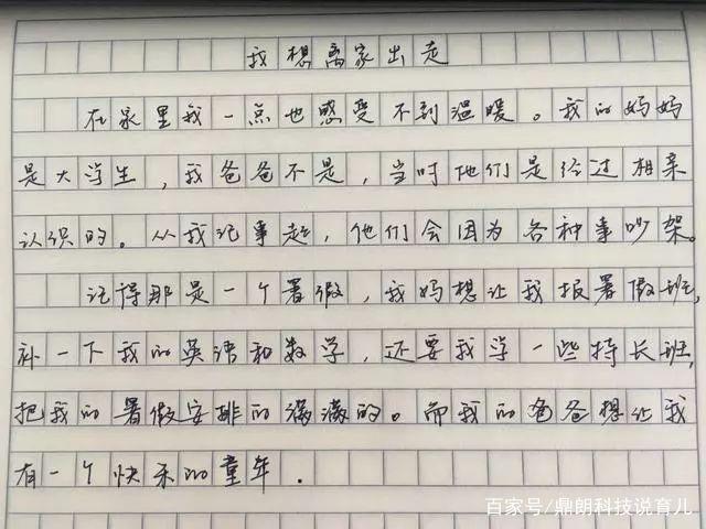 离家出走的作文