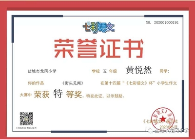 作文比赛奖状模板