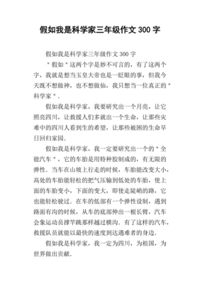假如我是什么作文400字