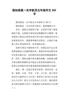 假如我是什么作文400字