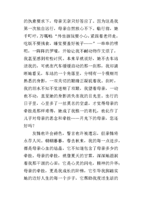 牵挂 作文