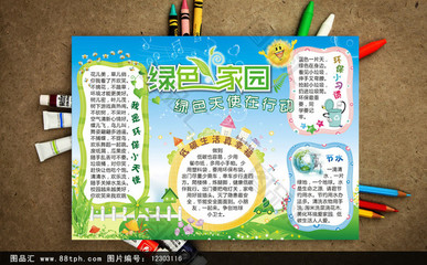 绿色环保手抄报的内容