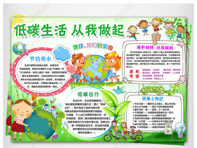 绿色环保手抄报的内容