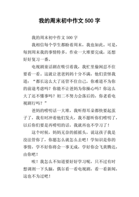 我的周末的作文