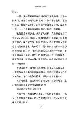 公园作文300字