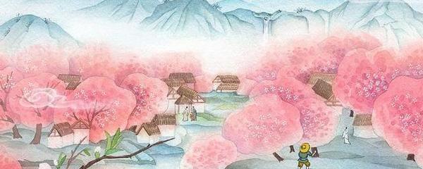 描写桃花林美景的句子