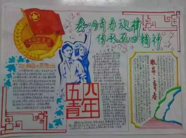 五四青年节手抄报高中