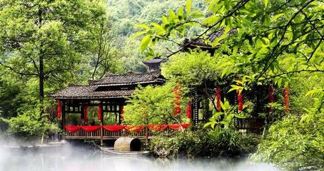 描写桃花林美景的句子