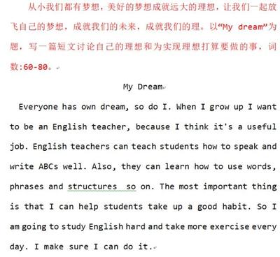我的理想职业英语作文