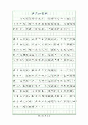 他真的很棒作文