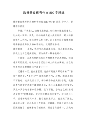 善良的作文600字