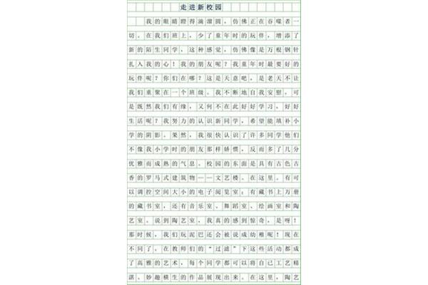 我们的新校园作文