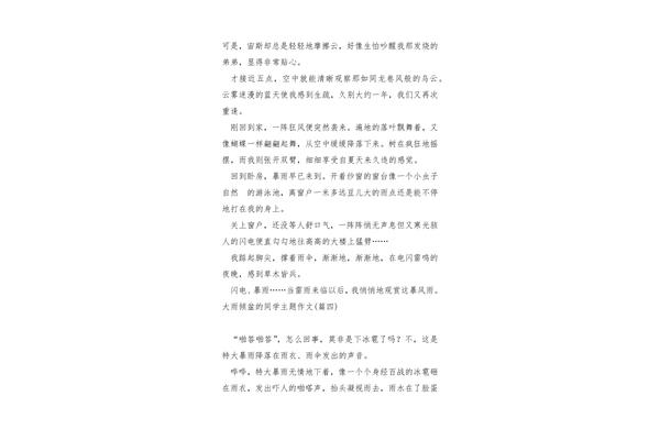 狂风暴雨的作文