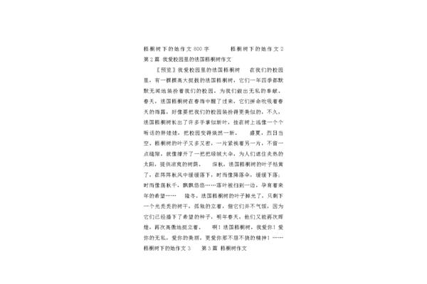 梧桐树 作文