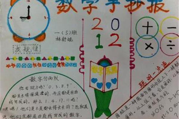简单数学手抄报