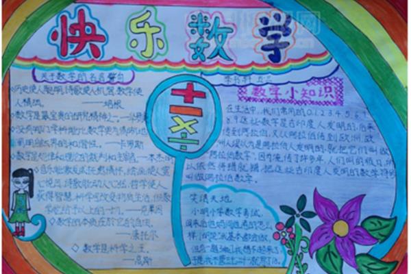 简单数学手抄报