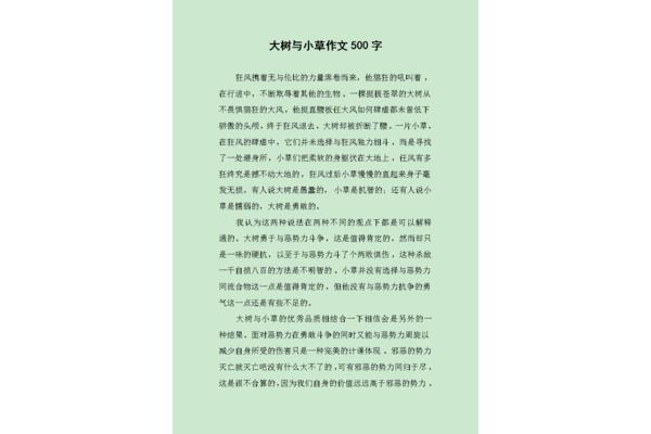 小草的力量作文