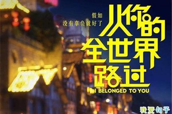 从全世界路过唯美句子