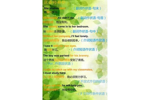 有定语的句子