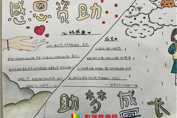 贫困资助手抄报