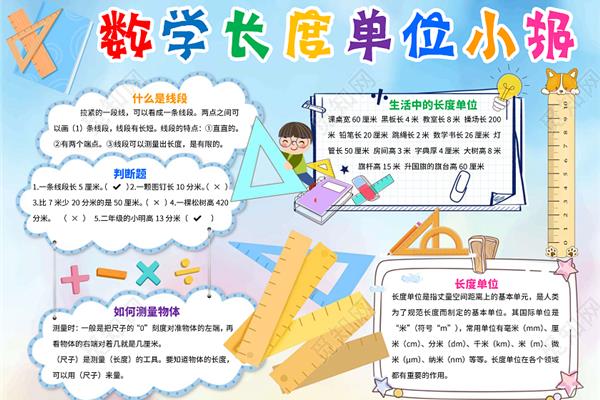 三年级长度单位手抄报