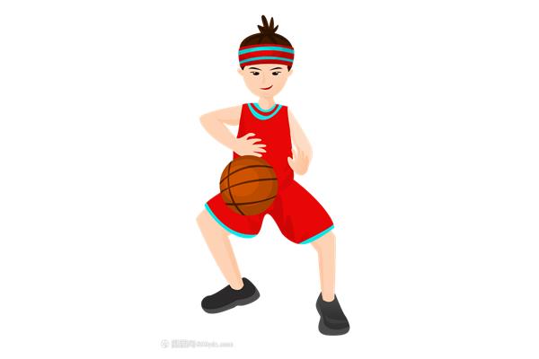 男孩打篮球帅气描写