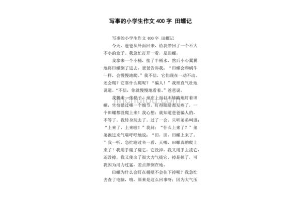 400字写事作文