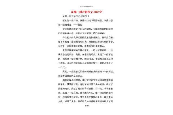 从那一刻开始作文800字