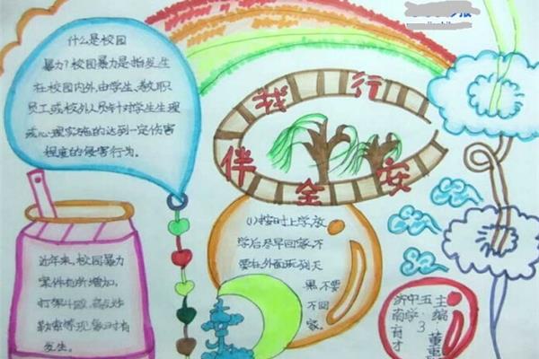安全伴我行的手抄报