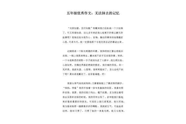 无法抹去的记忆300字