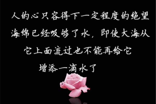 一个人绝望的句子