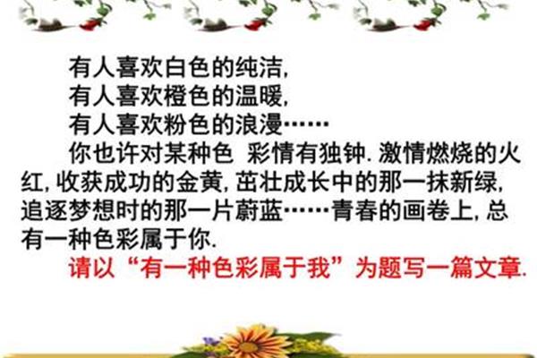 有一种颜色属于我作文